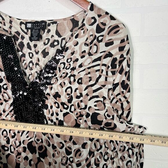 Carole Little Womens Tunic Top Size 2X Linen Blend - Picture 8 of 11